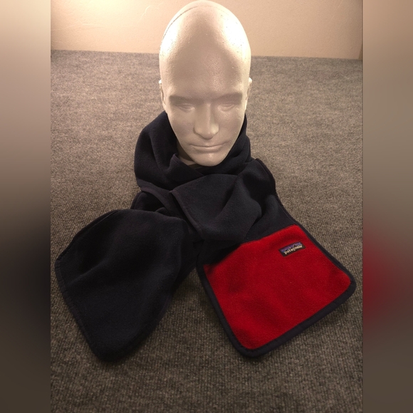 Patagonia Accessories - Patagonia Synchilla‎ fleece Scarf Navy Blue And Red